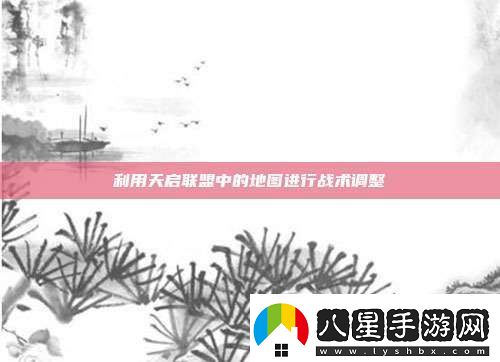 利用天啟聯(lián)盟中的地圖進行戰(zhàn)術(shù)調(diào)整